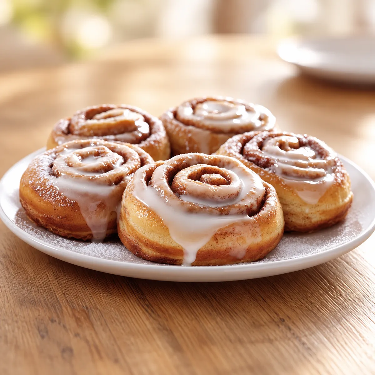 Cinnamon rolls artesanais com glacê